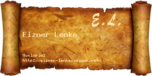 Eizner Lenke névjegykártya