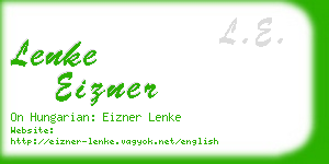 lenke eizner business card